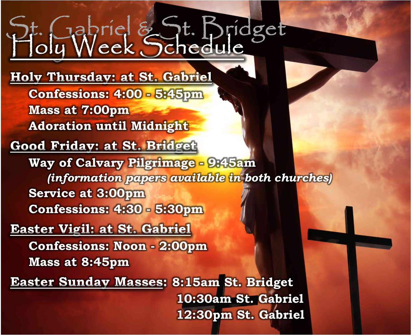 Holy Week Schedule 2021 2